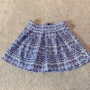 Black and white patterned skirt